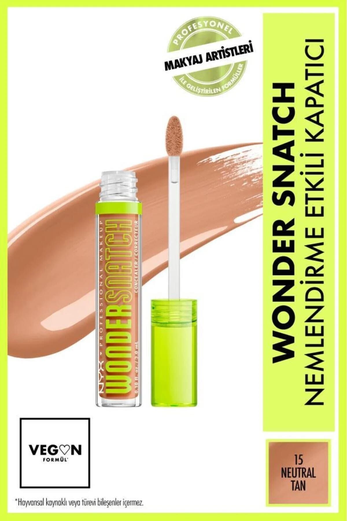 NYX Professional Makeup Wonder Snatch Nemlendirme Etkili Kapatıcı - 15 Neutral Tan