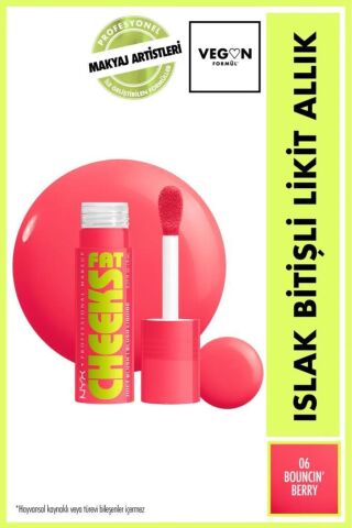 NYX Professional Makeup Fat Cheeks Islak Bitişli Likit Allık - 6 Bouncin' Berry