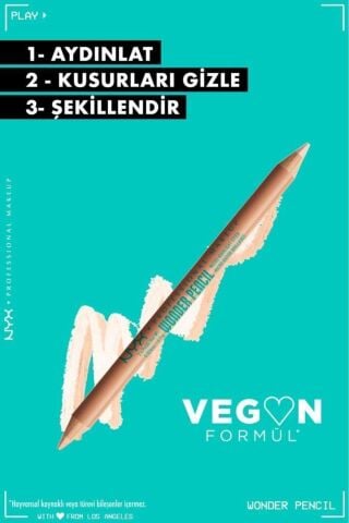 NYX Professional Makeup Wonder Pencil Çift Taraflı Aydınlatıcı & Kapatıcı Kalem - Medium Peach