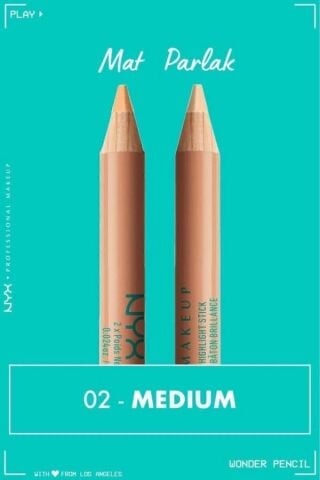 NYX Professional Makeup  Wonder Pencil Çift Taraflı Aydınlatıcı & Kapatıcı Kalem - Medium