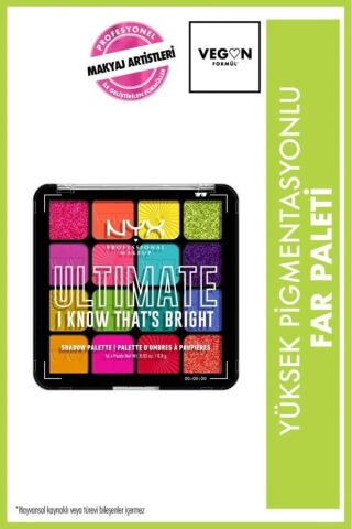 NYX Professional Makeup Ultimate Shadow Palette I Know Thats Bright Göz Farı Paleti
