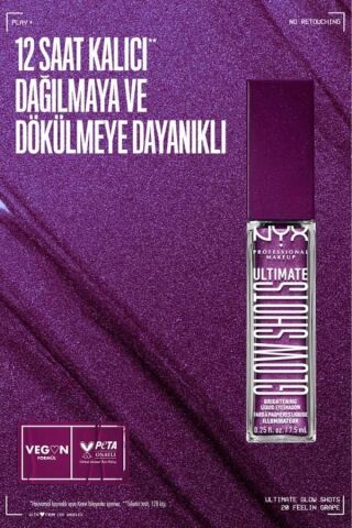 NYX Professional Makeup Ultimate Glow Shots Işıltılı Likit Göz Farı - 20 Feelin Grape