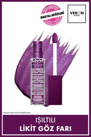NYX Professional Makeup Ultimate Glow Shots Işıltılı Likit Göz Farı - 20 Feelin Grape