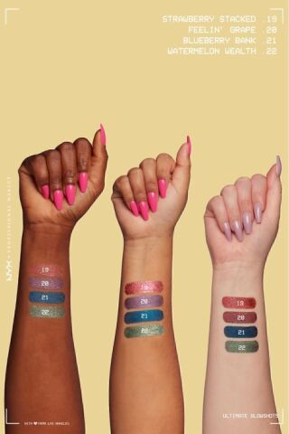 NYX Professional Makeup  Ultimate Glow Shots Işıltılı Likit Göz Farı - 19 Strawberry Stacked