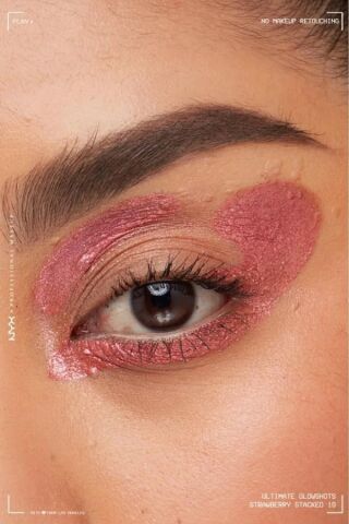 NYX Professional Makeup  Ultimate Glow Shots Işıltılı Likit Göz Farı - 19 Strawberry Stacked