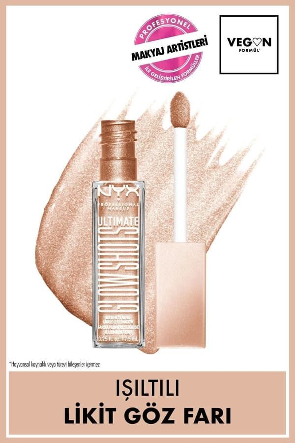 NYX Professional Makeup Ultimate Glow Shots Işıltılı Likit Göz Farı - 05 Highkey Lychee