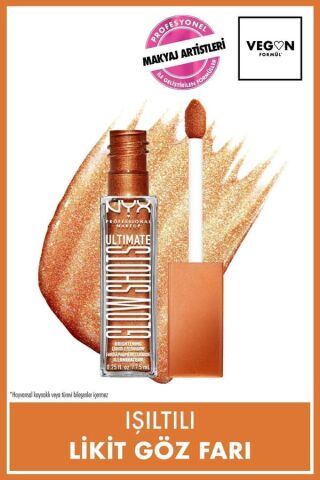 NYX Professional Makeup  Ultimate Glow Shots Işıltılı Likit Göz Farı - 10 Wow Cacao