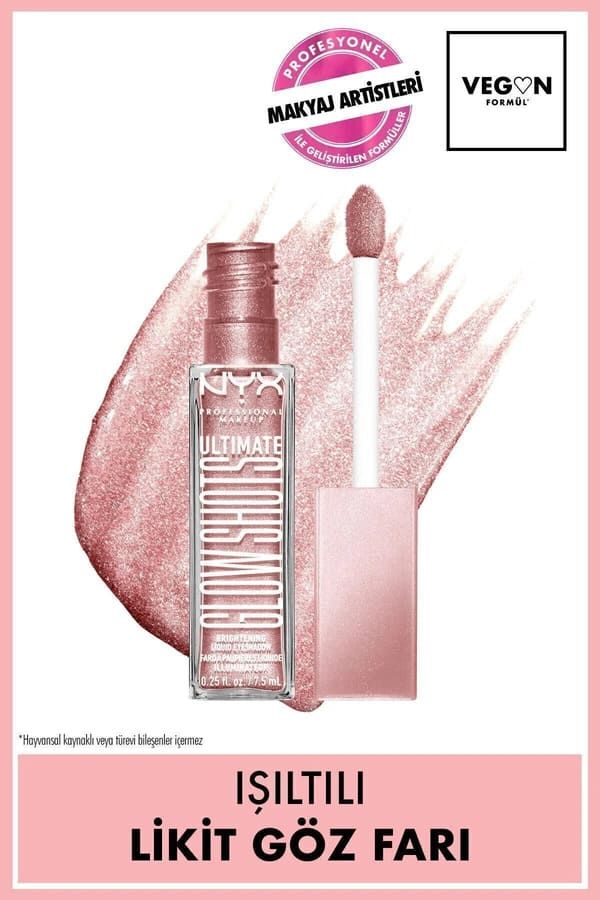 NYX Professional Makeup Ultimate Glow Shots Işıltılı Likit Göz Farı - 04 Grapefruit Glow
