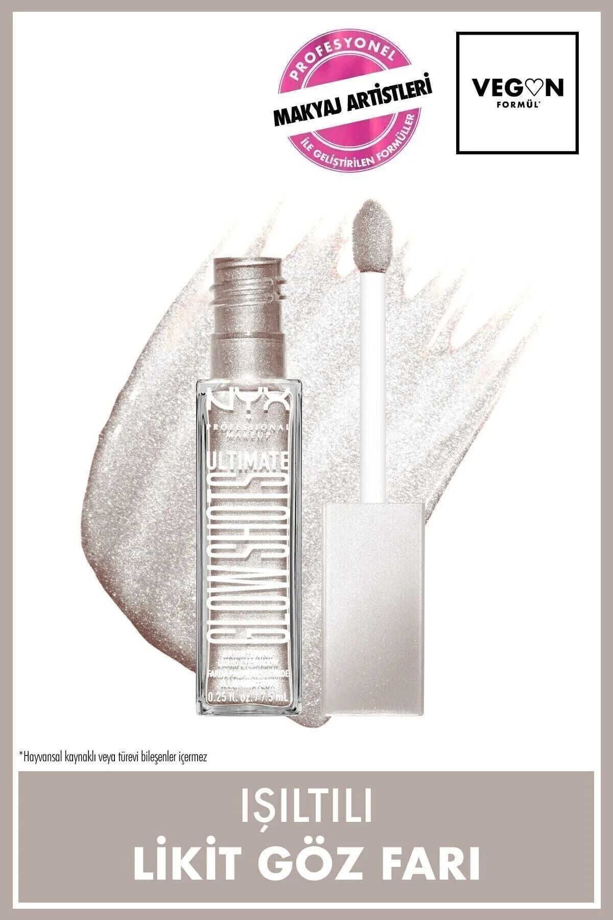NYX Professional Makeup Ultimate Glow Shots Işıltılı Likit Göz Farı - 03 Come Thru Coconut