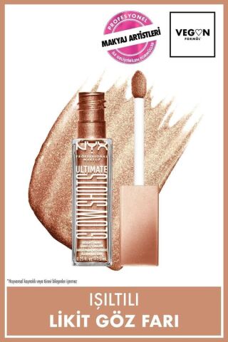 NYX Professional Makeup Ultimate Glow Shots Işıltılı Likit Göz Farı - 06 Golden Goji