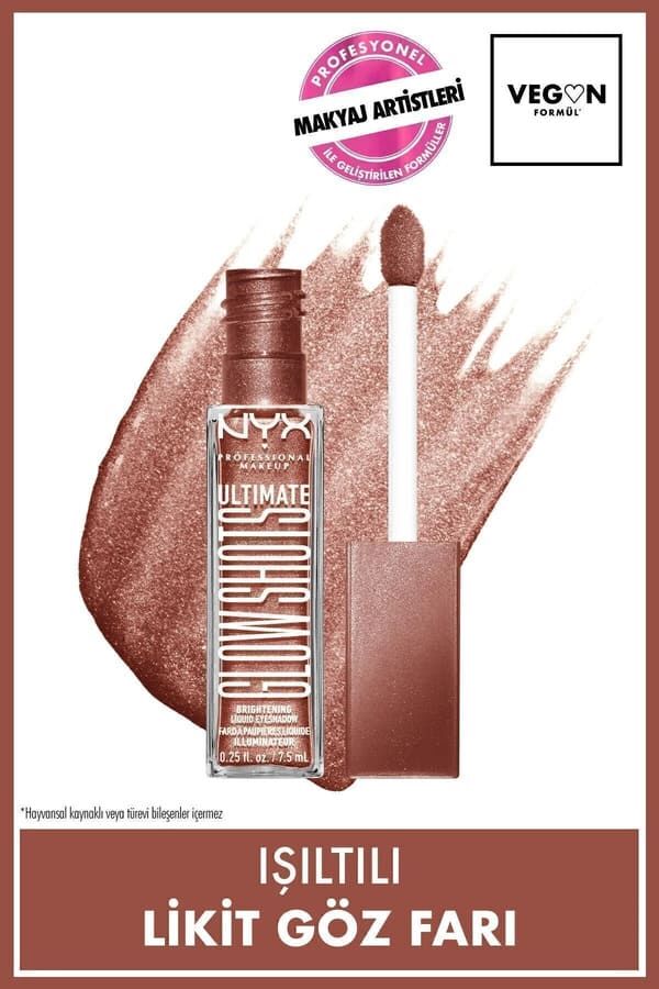 NYX Professional Makeup  Ultimate Glow Shots Işıltılı Likit Göz Farı - 09 Mango Moment