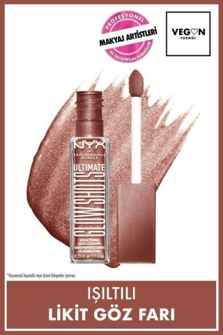 NYX Professional Makeup  Ultimate Glow Shots Işıltılı Likit Göz Farı - 09 Mango Moment