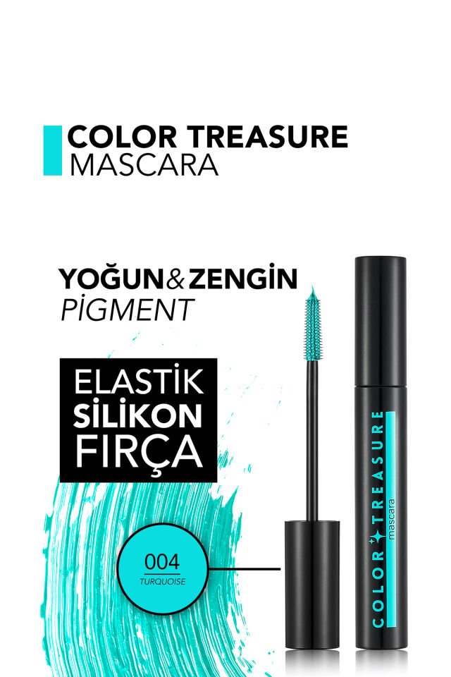 Flormar Color Treasure Renkli Maskara - Turkuaz