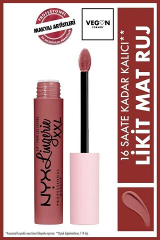 NYX Professional Makeup Likit Mat Ruj - Lip Lingerie Xxl Matte Liquid Lipstick Stripd Down