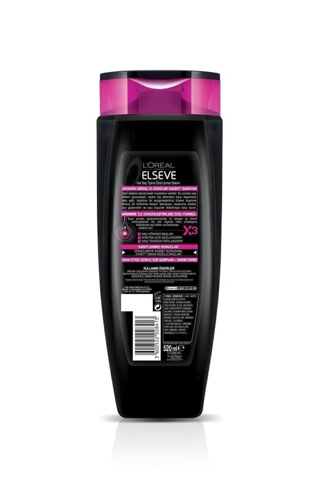 Elseve Arginine Direnç X3 Şampuan 520 ml