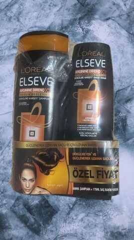 Elseve Arginine Direnç x 3  Şampuan 600 Ml + 175 Bakım Kremi