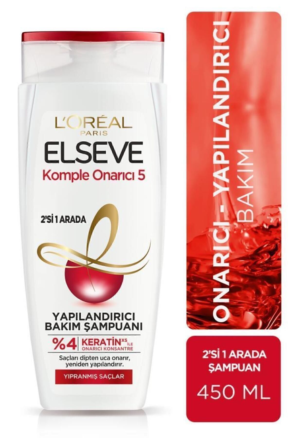 Elseve 5 Yapılandırıcı Bakım Şampuanı 2'si 1 Arada 450 ml