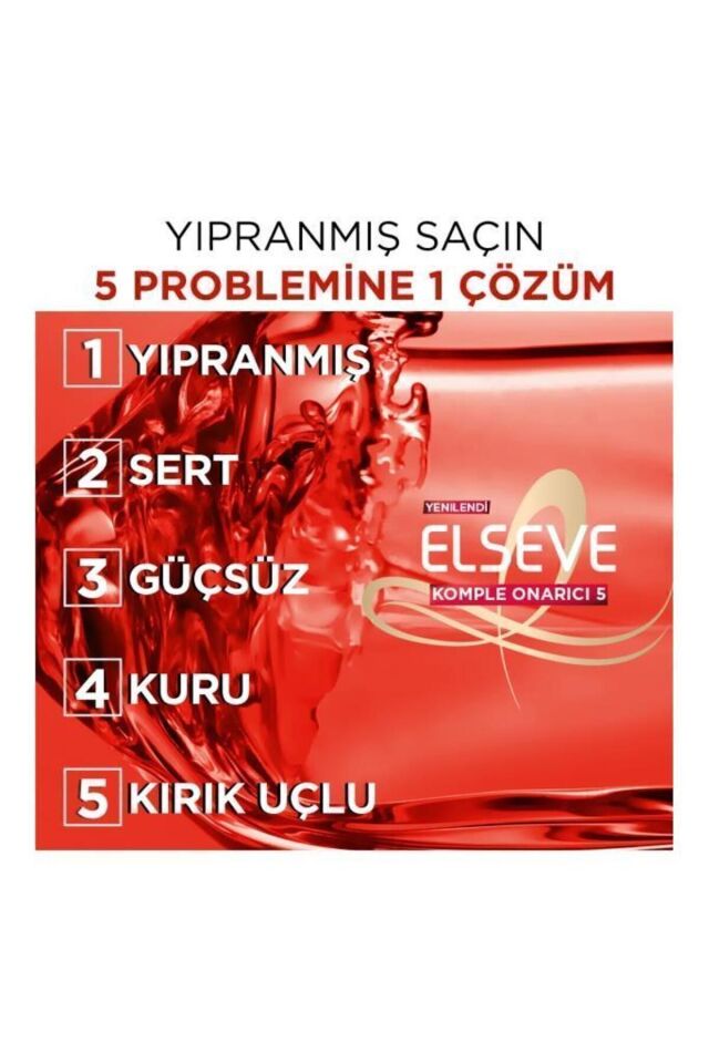 Elseve 5 Yapılandırıcı Bakım Şampuanı 2'si 1 Arada 450 ml