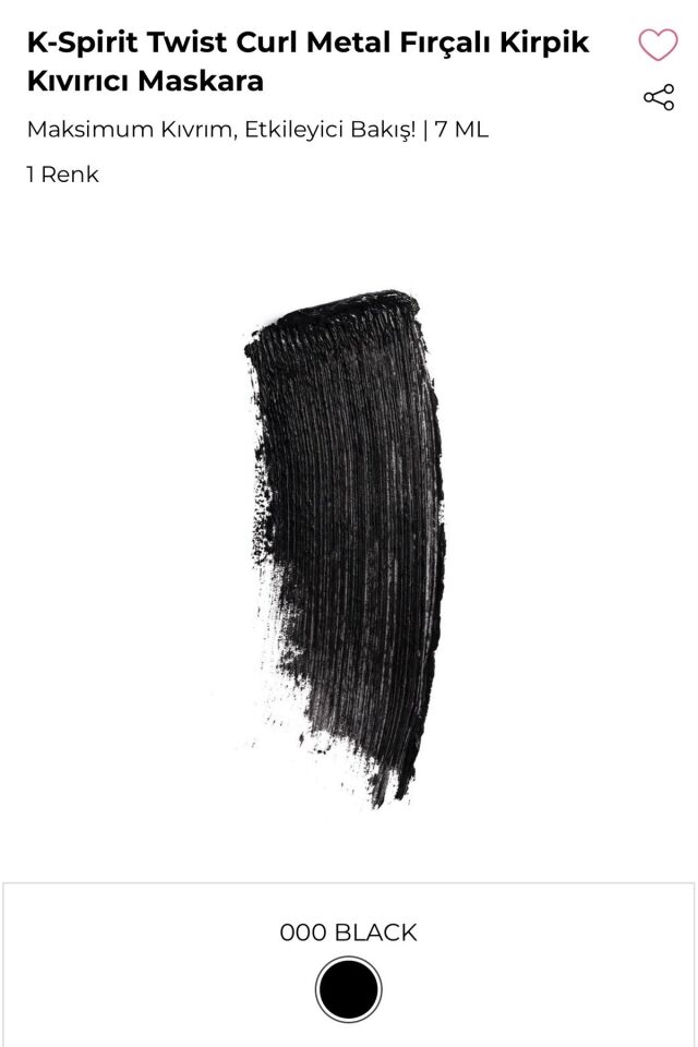 K-Spirit Twist Curl Metal Fırçalı Kirpik Kıvırıcı Maskara