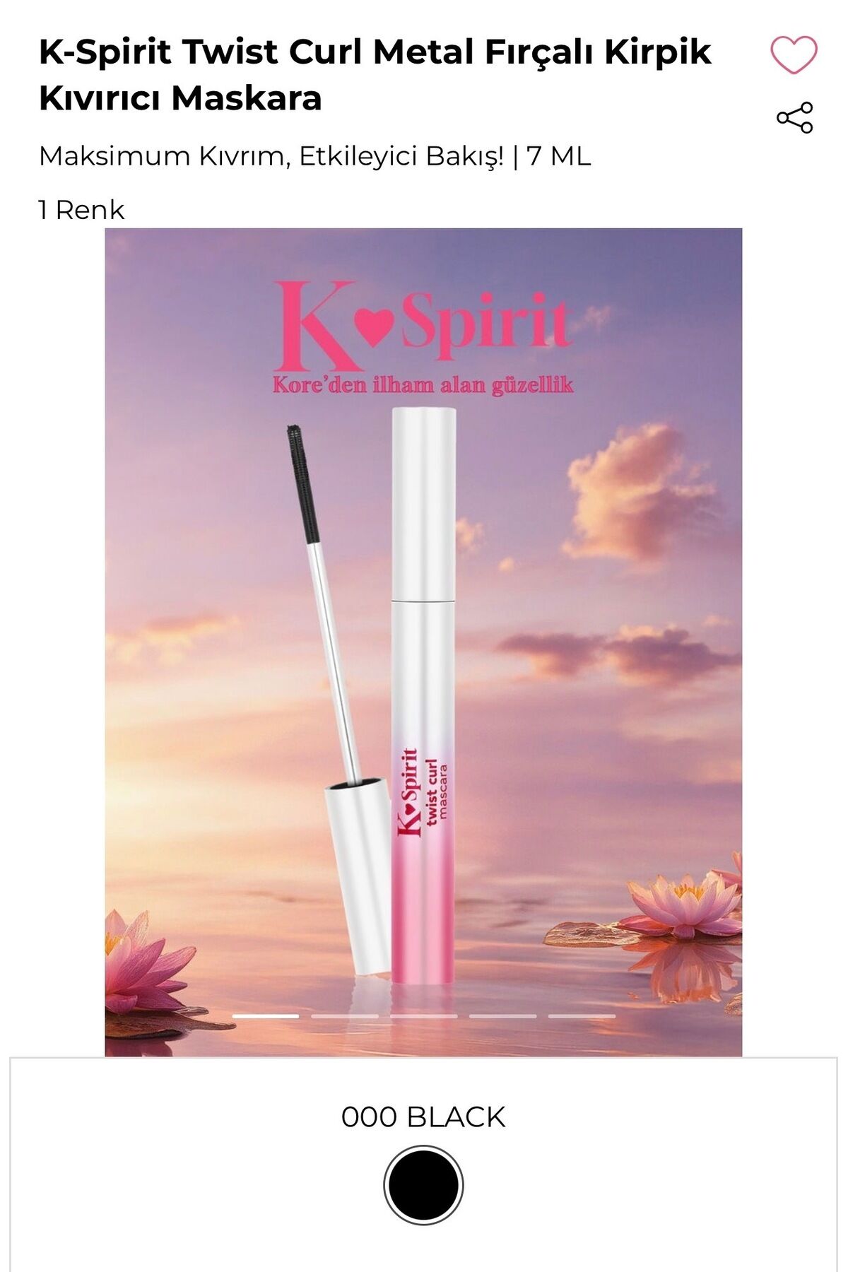 K-Spirit Twist Curl Metal Fırçalı Kirpik Kıvırıcı Maskara