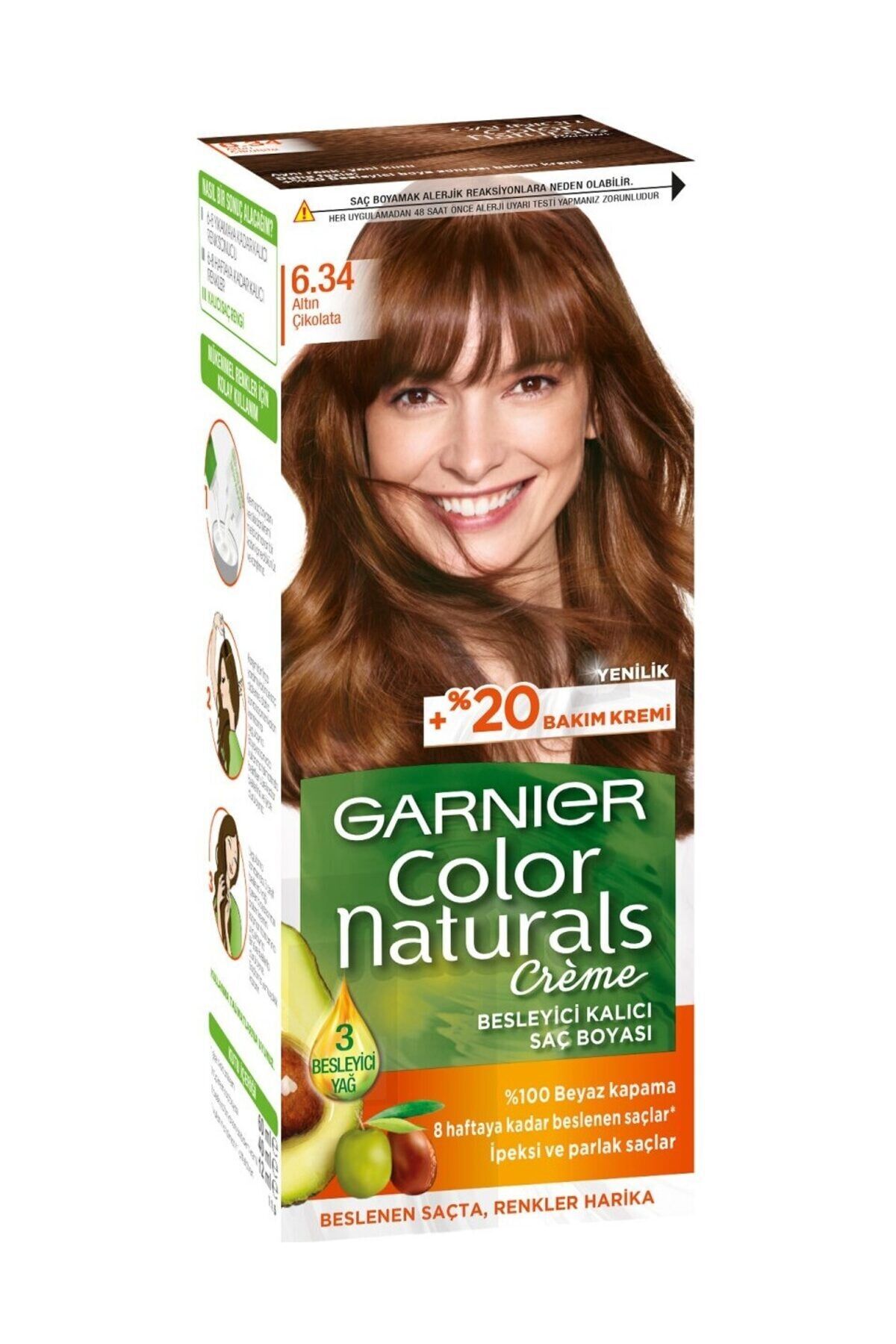 Garnier  Color Naturals Krem Saç Boyası 6.34