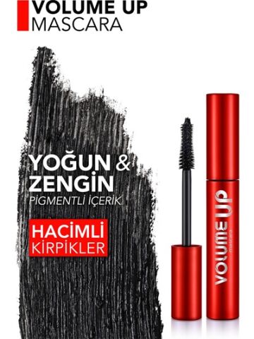 Flormar Volume Up Mascara Yoğun Hacim ve Lifting Etkili Kat Kat Uygulanabilir Maskara