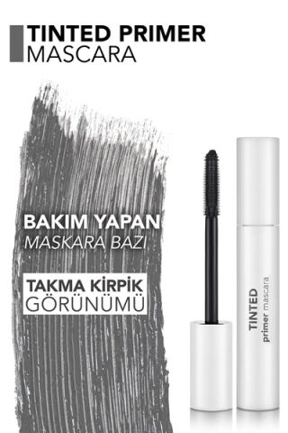Flormar Tinted Primer Kirpik Bakımını Destekleyici Antrasit Tonlu Maskara Bazı