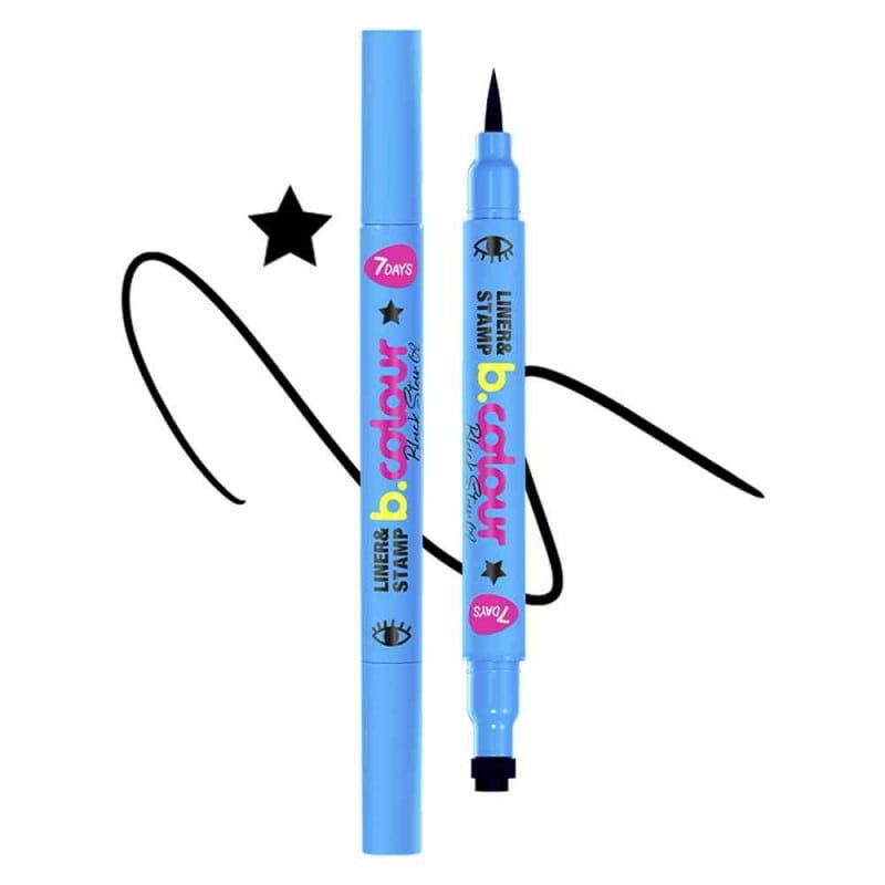 7Days B.COLOUR Liquid Eyeliner & Stamp (02 Black Star)