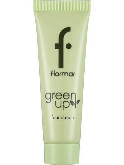 Flormar Yarı Mat Bitişli Su Bazlı Vegan Fondöten (Soğuk Alt Ton) - Green Up Foundation - 004