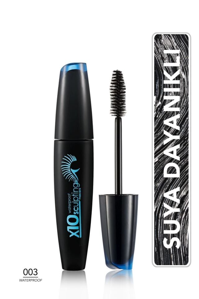 Uzatan & Kıvrım Veren Suya Dayanıklı Maskara (Siyah) - X10 Sculpting Mascara - 003 - 8690604110728