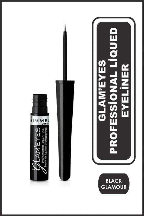 Rimmel London Siyah Eyeliner - Glam'Eyes Professional Liquid Eyeliner Black Glamour