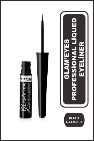 Rimmel London Siyah Eyeliner - Glam'Eyes Professional Liquid Eyeliner Black Glamour
