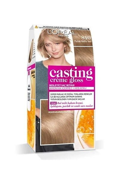 L'Oreal Paris Saç Boyası - Casting Creme Gloss - 810 Parlak Küllü Sarı
