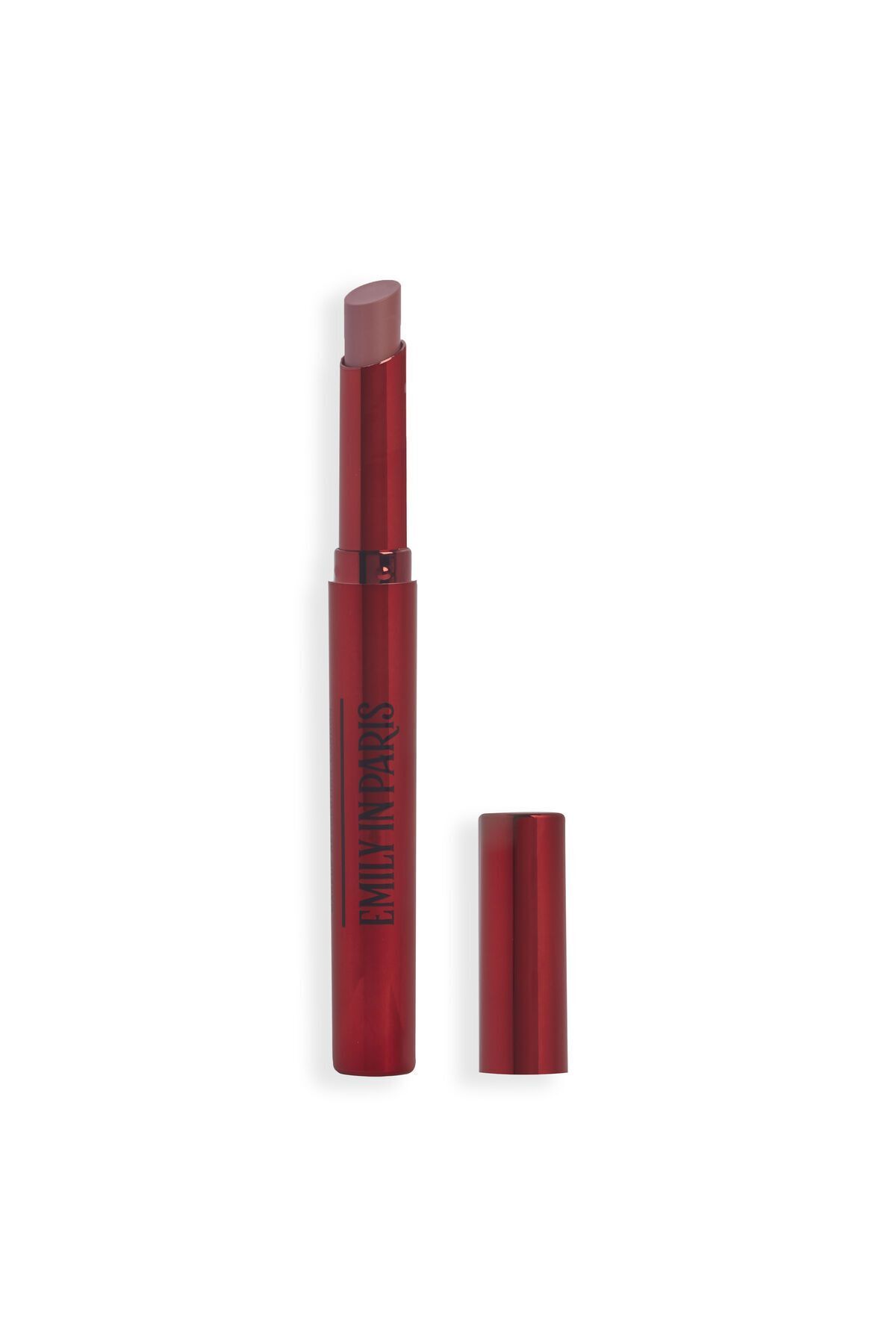 Revolution  X Emily In Paris Just A Kiss Cream Lipstick Emily Taupe Nude - Ruj Camille