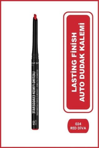 Rimmel London Dudak Kalemi - Lasting Finish Auto Lipliner 024 Red Diva