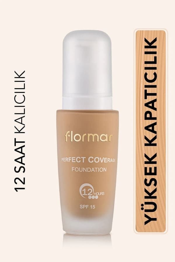 Flormar Yoğun Kapatıcı Su Bazlı Fondöten (Nötr Alt Ton) - Perfect Coverage Foundation - 102 - 8690604085903