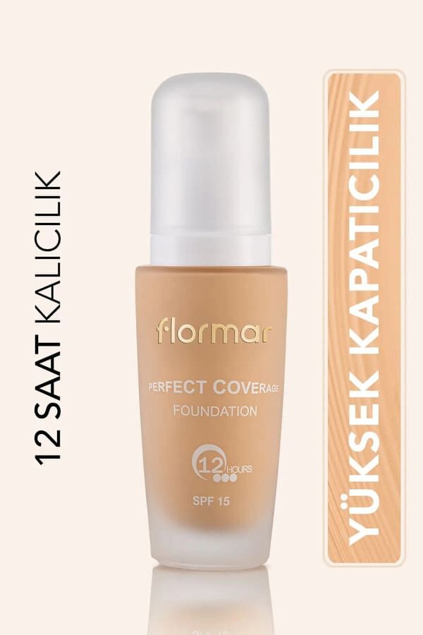Flormar Su Bazlı Fondöten (SICAK ALT TON) - Perfect Coverage Foundation - 103 Creamy Beige - 8690604085910