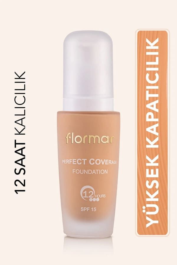 Flormar Yoğun Kapatıcı Su Bazlı Fondöten (Nötr Alt Ton) - Perfect Coverage Foundation - 121 - 8690604365708