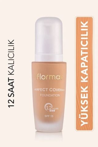 Flormar Yoğun Kapatıcı Su Bazlı Fondöten (Nötr Alt Ton) - Perfect Coverage Foundation - 121 - 8690604365708