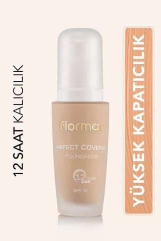 Flormar  Yoğun Kapatıcı Su Bazlı Fondöten (Soğuk Alt Ton) - Perfect Coverage Foundation - 100 - 8690604365890