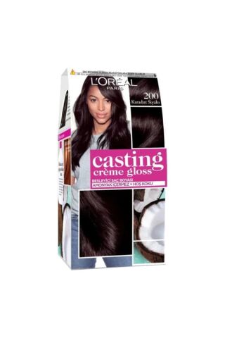 Loreal Casting Creme Gloss 200 Karadut Siyahı Saç Boyası