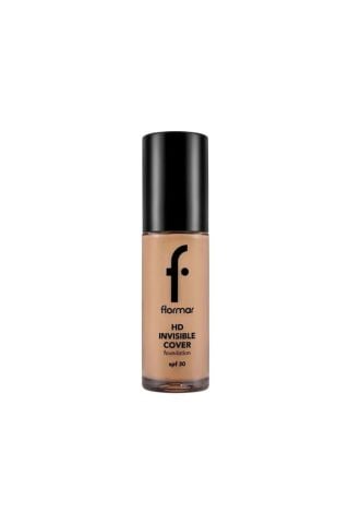 Flormar Invisible Cover HD Hafif Yapılı & Yarı Parlak Bitişli Fondöten 100 Medium Beige