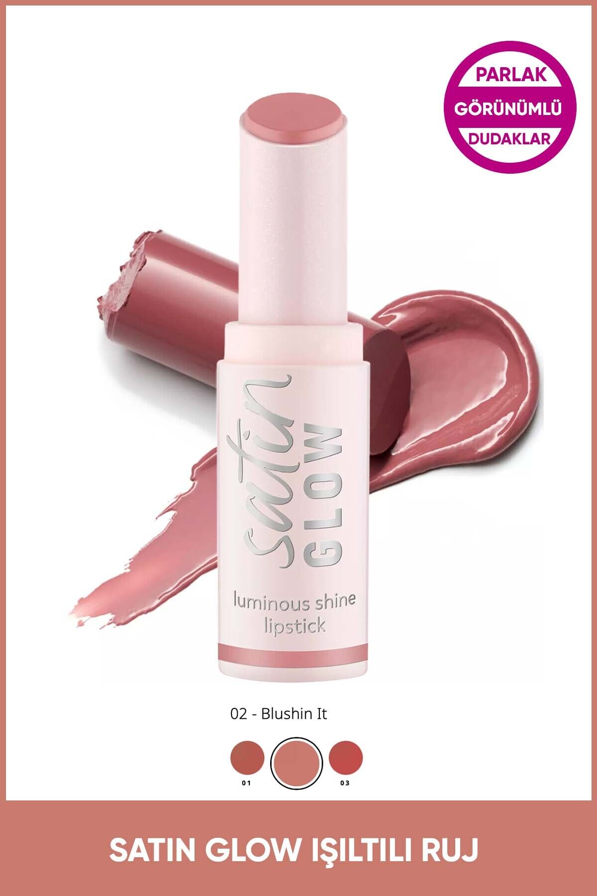 Essence Satin Glow Parlak Ruj 02