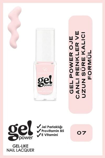 Golden Rose Power Gel Like Nail Oje No: 07