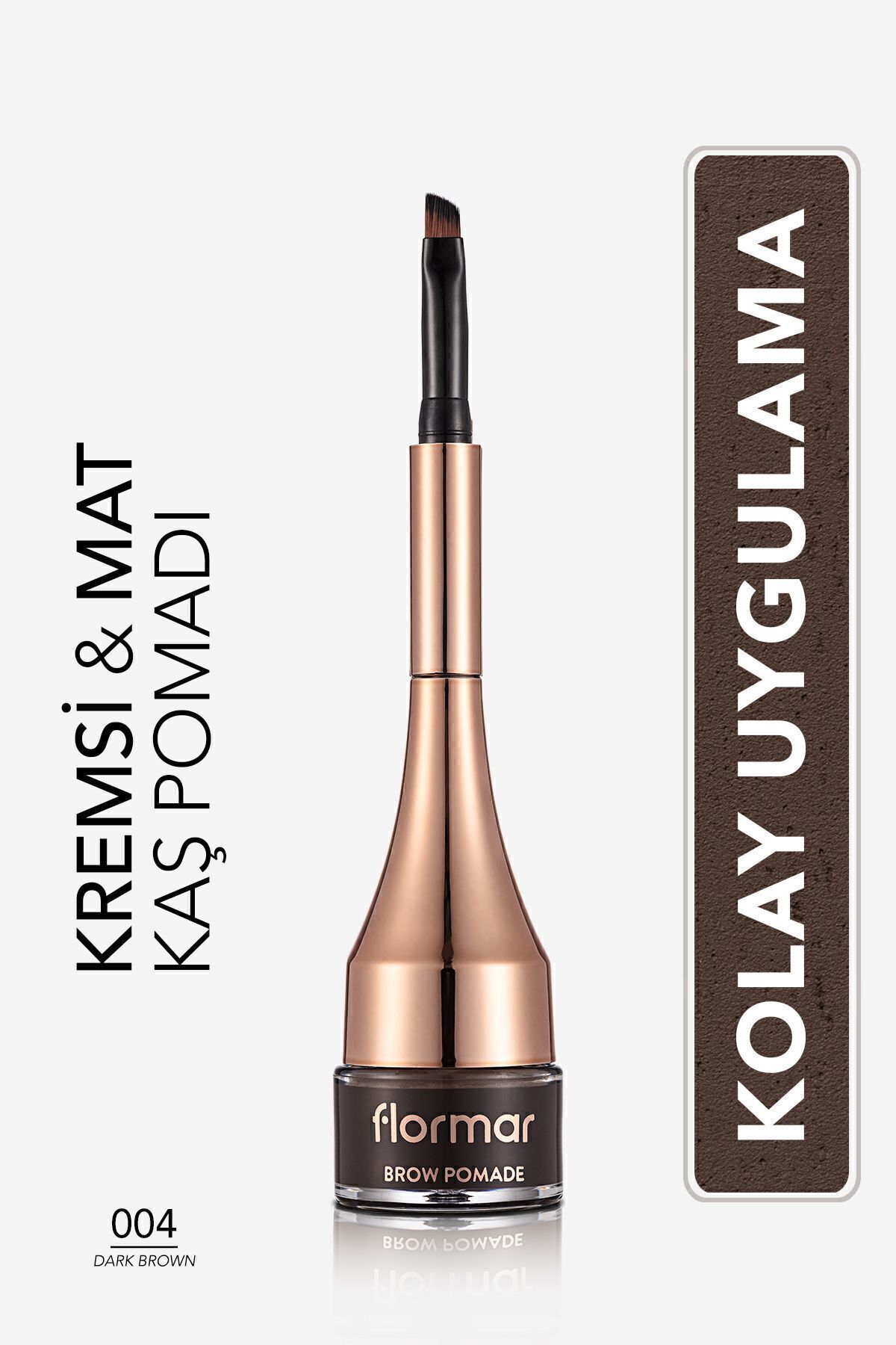 Flormar  Yoğun Pigmentli Kalıcı Kaş Pomadı - Brow Pomade - 004 Dark Brown