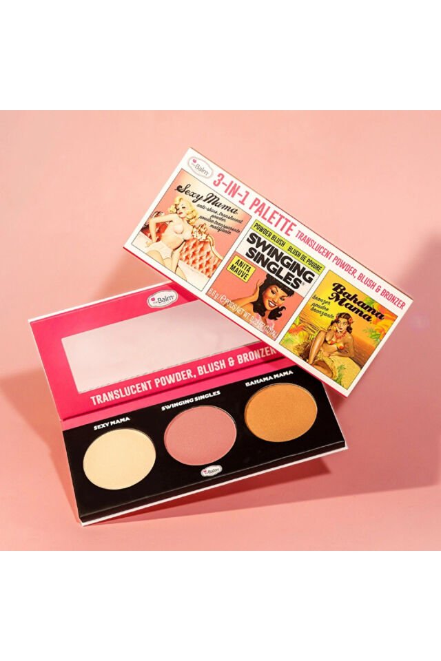 theBalm Powder Trio Yüz Paleti Sexy Mama, Bahama Mama, Swinging Singles Anita Mauve
