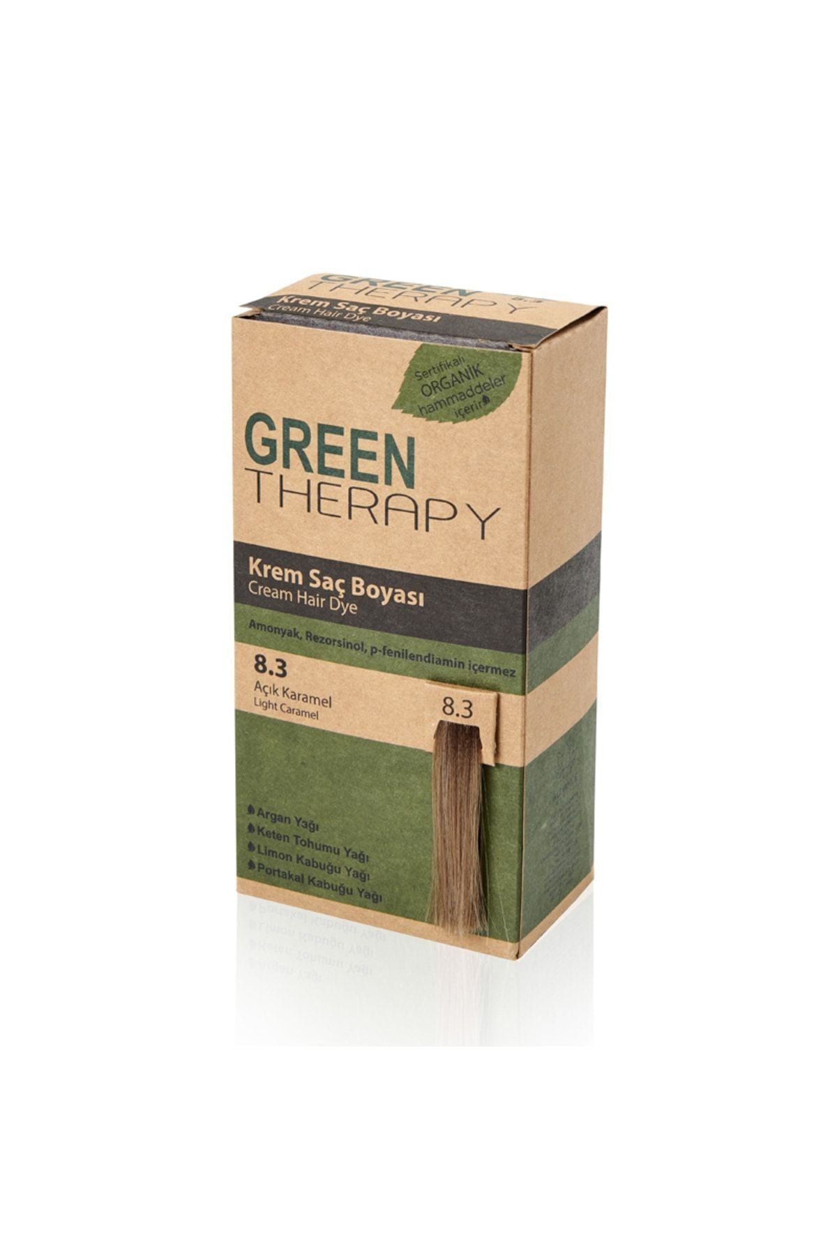 Green Therapy  Krem Saç Boyası 8.3 Açık Karamel