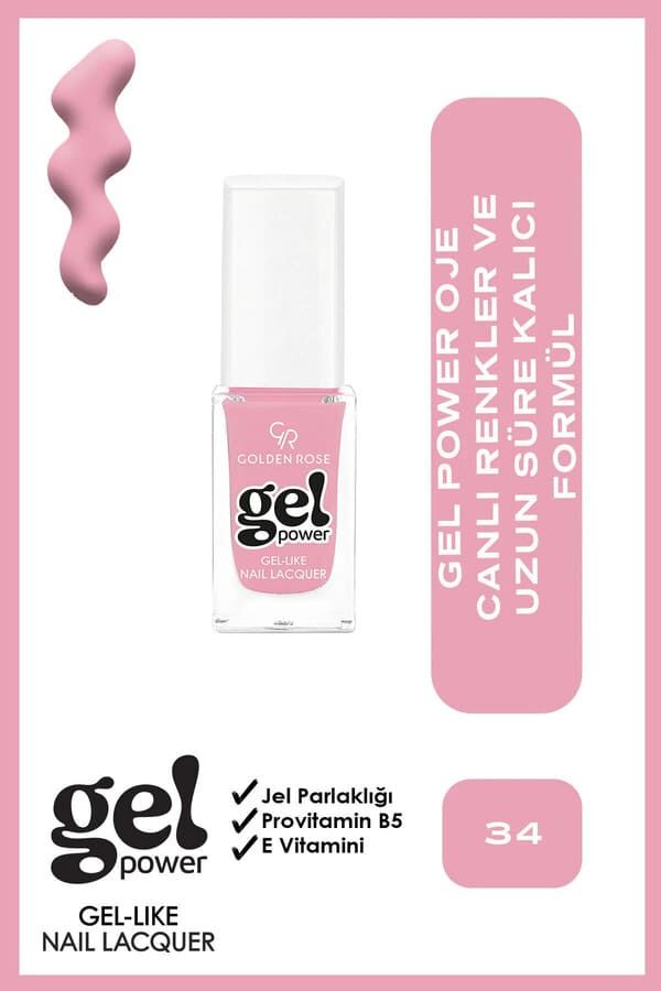 Golden Rose Power Gel Like Nail Oje No: 34