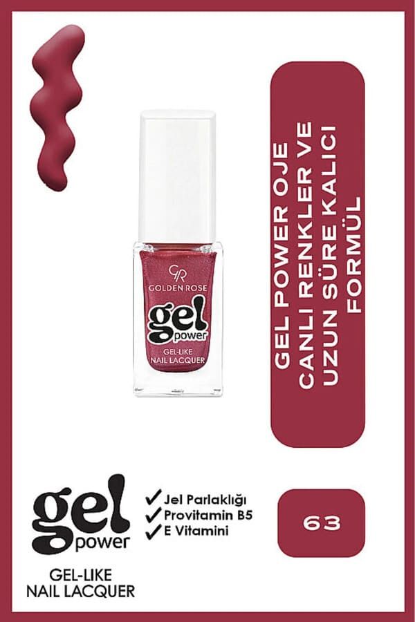 Golden Rose Power Gel Like Nail Oje No: 63