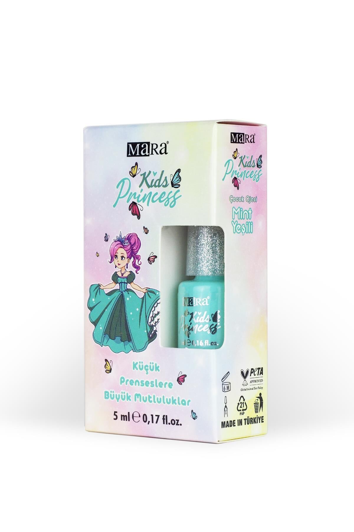 Kids Princess Çocuk Oje 5 Ml Mint Yesil - Su Bazli*48